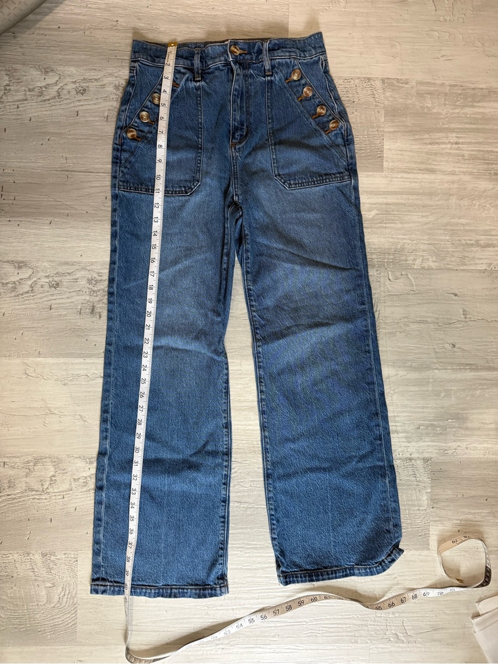 LOFT Blue Wide Leg sailor Jeans 26/2 EUC - Picture 6 of 7